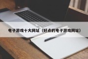 电子游戏十大网址（好点的电子游戏网址）