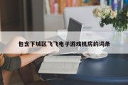 包含下城区飞飞电子游戏机房的词条