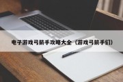 电子游戏弓箭手攻略大全（游戏弓箭手们）