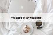 广东麻将来豆（广东麻将将牌）